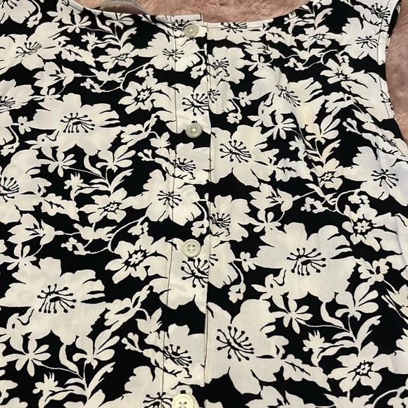 Loft Blue/white Floral Tunic Pattern Shirt - Picture 7 of 10